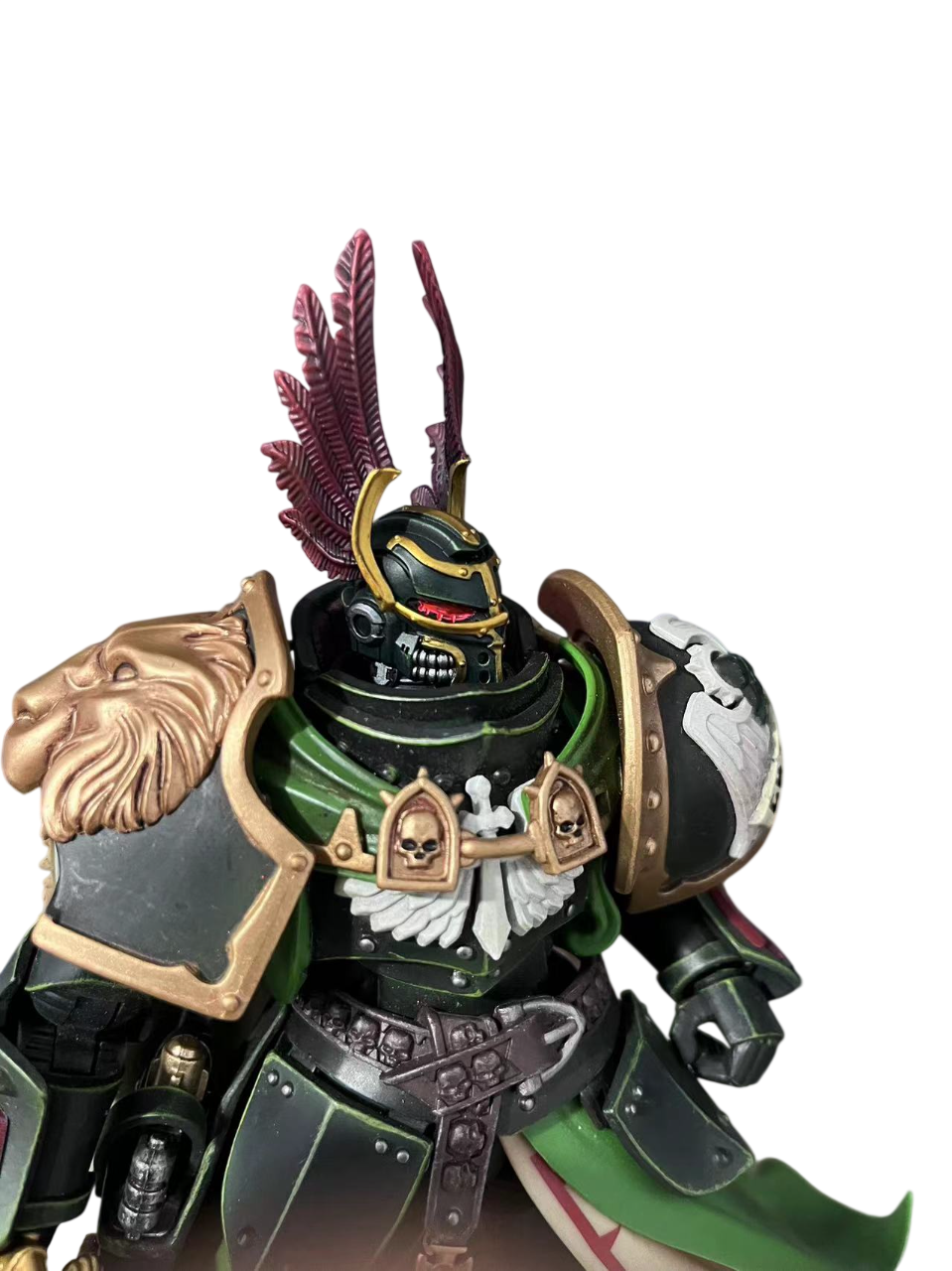 Warhammer 40K Dark Angels Lion Eljonson Head Sculpt | Hand-Painted Custom | for JOYTOY 1/18 & McFarlane 7‘" | Devcon’s Studio
