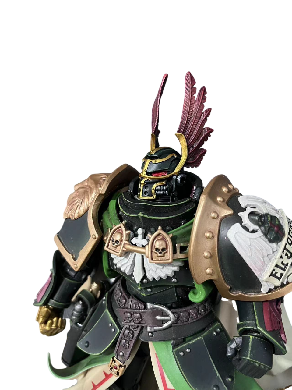 Warhammer 40K Dark Angels Lion Eljonson Head Sculpt | Hand-Painted Custom | for JOYTOY 1/18 & McFarlane 7‘" | Devcon’s Studio