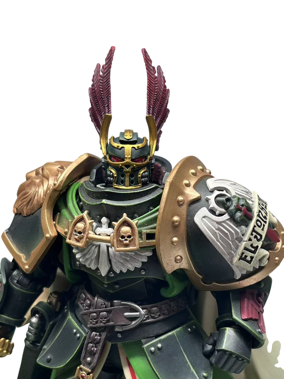 Warhammer 40K Dark Angels Lion Eljonson Head Sculpt | Hand-Painted Custom | for JOYTOY 1/18 & McFarlane 7‘" | Devcon’s Studio