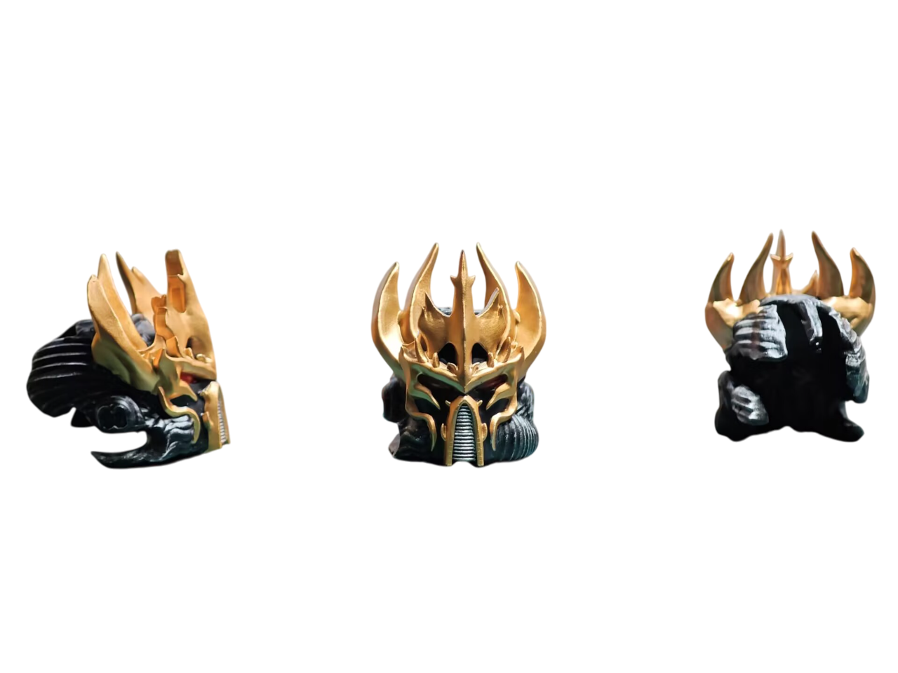 Warhammer 40K Horus Helmet | Hand-Painted Custom | for JOYTOY 1/18 & McFarlane 7" | Devcon's Studio