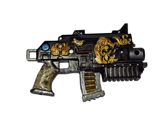 Warhammer 40K Dorn's Boltgun | Hand-Painted Custom | Weapon Accessories for JOYTOY 1/18 & McFarlane 7" | Devcon's Studio