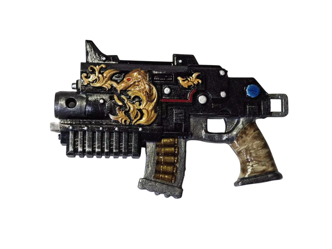 Warhammer 40K Dorn's Boltgun | Hand-Painted Custom | Weapon Accessories for JOYTOY 1/18 & McFarlane 7" | Devcon's Studio